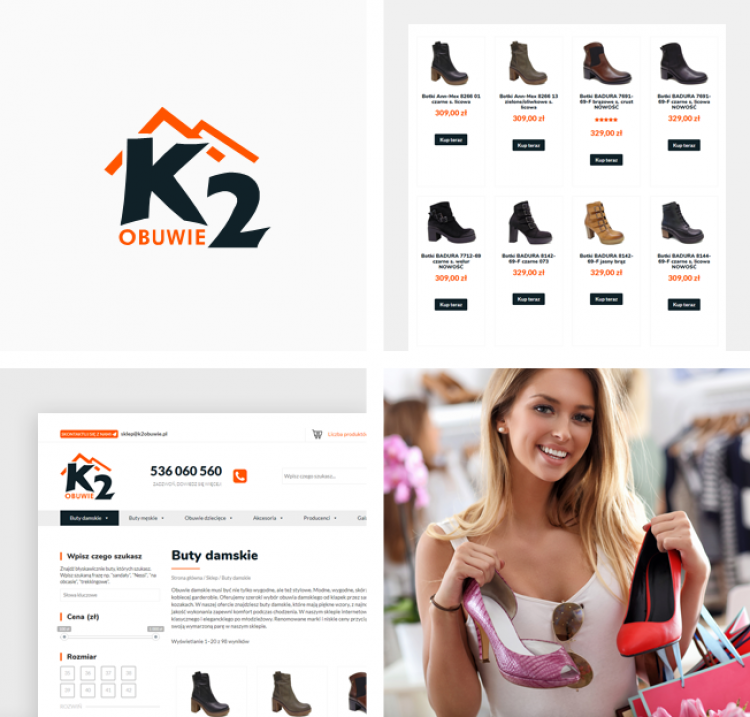 Realizacja sklepu online dla K2 Obuwie