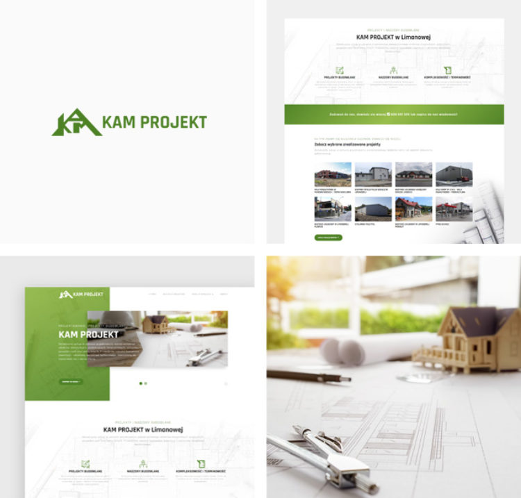 Odświeżenie firmowej strony internetowej dla Biura Projektowego KAM PROJEKT z Limanowej