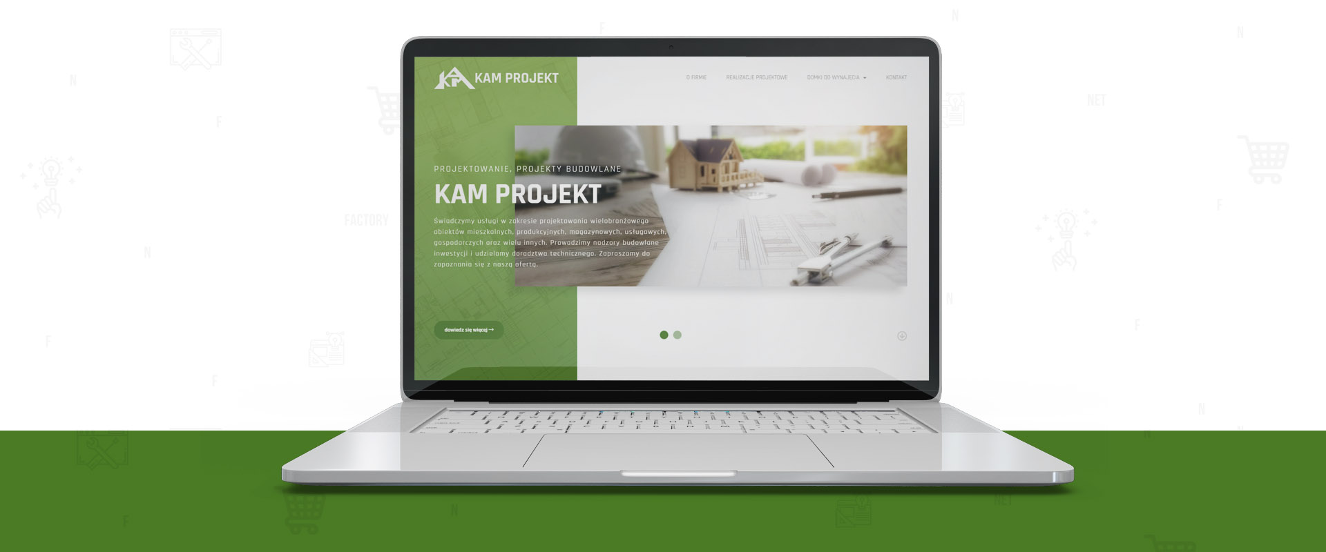Odświeżenie firmowej strony internetowej dla Biura Projektowego KAM PROJEKT z Limanowej